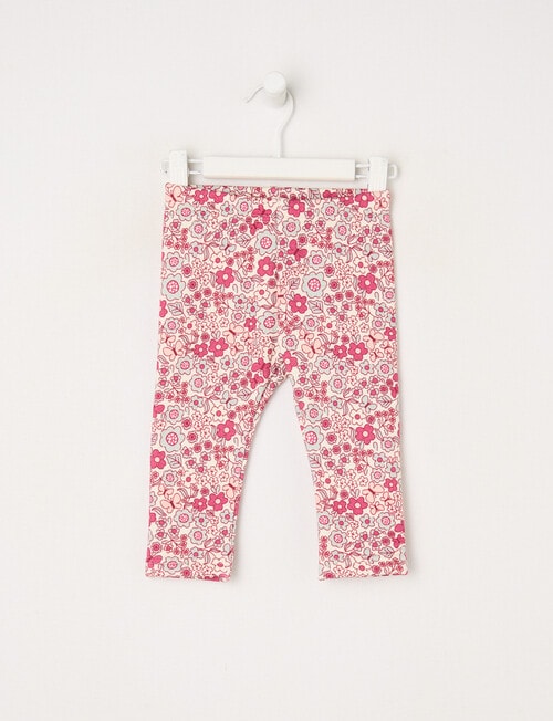 Teeny Weeny Heart and Bow Play Fleece Legging, Raspberry product photo