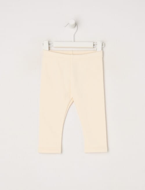 Teeny Weeny Heart and Bow Play Fleece Legging, Vanilla product photo