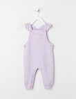 Teeny Weeny Heart & Bow Floral Jacquard Overall, Lilac product photo