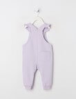 Teeny Weeny Heart & Bow Floral Jacquard Overall, Lilac product photo View 02 S