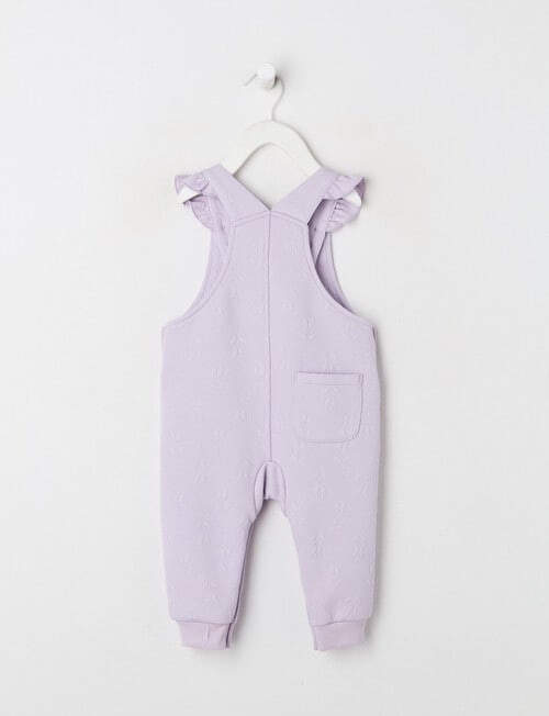 Teeny Weeny Heart & Bow Floral Jacquard Overall, Lilac product photo View 02 L