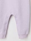 Teeny Weeny Heart & Bow Floral Jacquard Overall, Lilac product photo View 04 S
