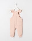 Teeny Weeny Heart & Bow Floral Jacquard Overall, Pink product photo View 02 S