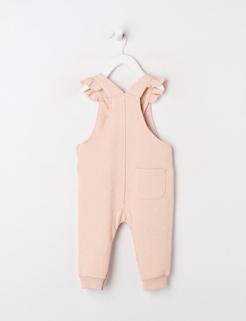 Teeny Weeny Heart & Bow Floral Jacquard Overall, Pink product photo View 02 L