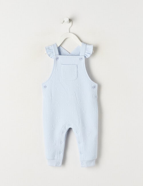 Teeny Weeny Hearts & Bows Jacquard Overall, Blue product photo