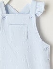 Teeny Weeny Hearts & Bows Jacquard Overall, Blue product photo View 02 S