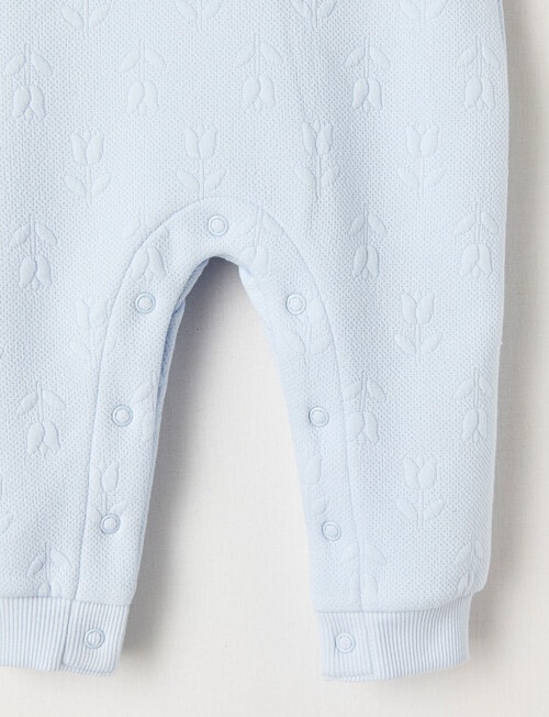 Teeny Weeny Hearts & Bows Jacquard Overall, Blue product photo View 03 L