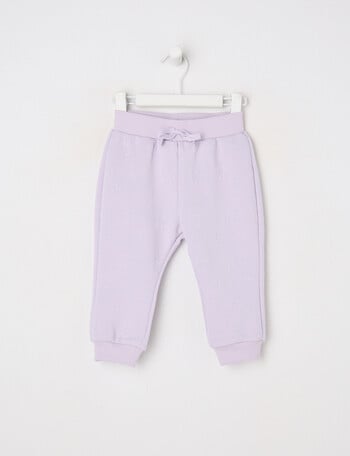 Teeny Weeny Heart and Bow Play Track Pant, Lilac product photo