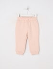 Teeny Weeny Heart and Bow Play Track Pant, Peach product photo