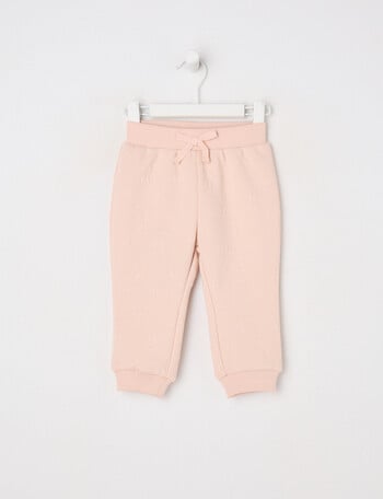 Teeny Weeny Heart and Bow Play Track Pant, Peach product photo