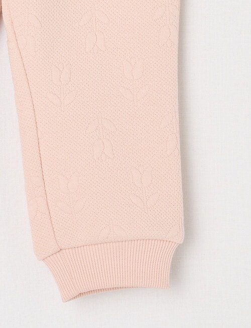 Teeny Weeny Heart and Bow Play Track Pant, Peach product photo View 02 L