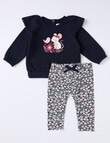 Teeny Weeny Heart & Bow Mouse Top and Pant, 2-Piece, Blue product photo