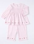 Teeny Weeny Heart & Bow Wide Leg Pant and Top, 2-Piece, Pink product photo