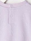 Teeny Weeny Heart & Bow Play Long-Sleeve Jacquard Sweatshirt, Lilac product photo View 02 S