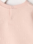 Teeny Weeny Heart & Bow Play Long-Sleeve Jacquard Sweatshirt, Pink product photo View 02 S