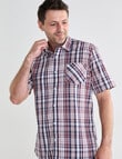 Chisel Mason Short Sleeve Shirt, Maroon product photo