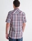Chisel Mason Short Sleeve Shirt, Maroon product photo View 02 S