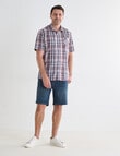 Chisel Mason Short Sleeve Shirt, Maroon product photo View 03 S