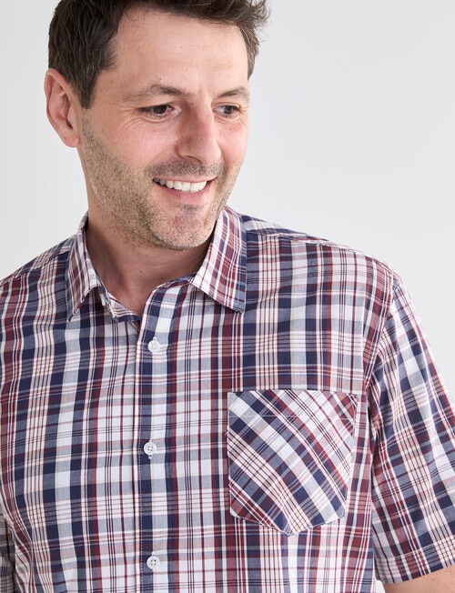 Chisel Mason Short Sleeve Shirt, Maroon product photo View 04 L