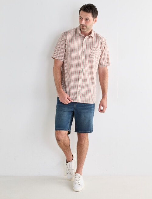 Chisel Mason Short Sleeve Shirt, Red product photo View 03 L
