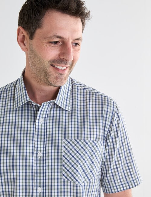 Chisel Mason Short Sleeve Shirt, Denim product photo View 04 L