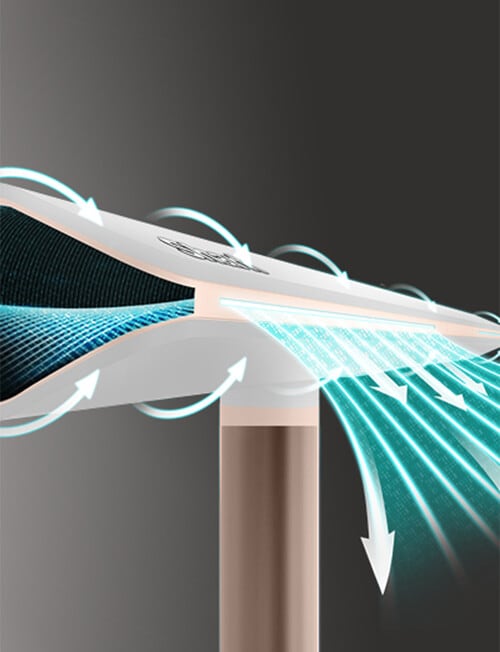 Shark TurboBlade Ultra Powerful Bladeless Tower Fan, White, TF202SWHANZ product photo View 07 L