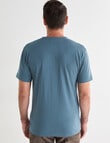 Chisel Ultimate Crew Tee, Ocean Blue Stripes product photo View 02 S