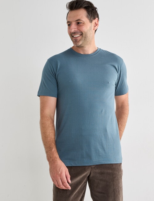 Chisel Ultimate Crew Tee, Ocean Blue Stripes product photo View 05 L