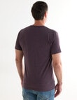 Chisel Ultimate Crew Neck Tee, Maroon Stripes product photo View 02 S