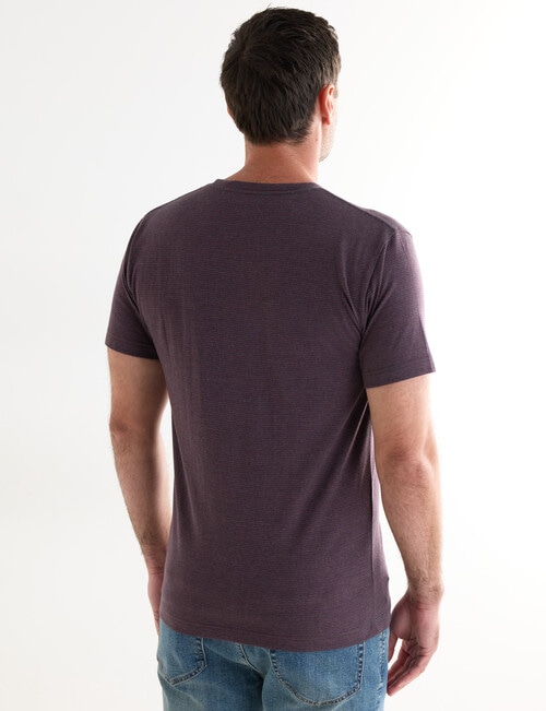 Chisel Ultimate Crew Neck Tee, Maroon Stripes product photo View 02 L