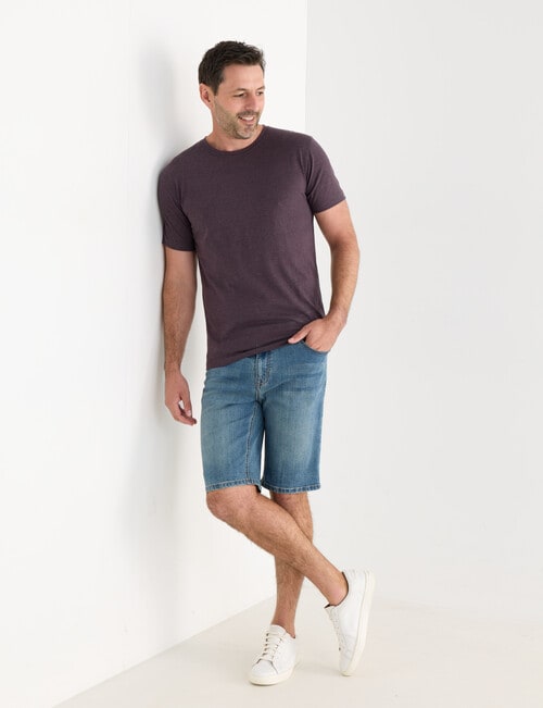 Chisel Ultimate Crew Neck Tee, Maroon Stripes product photo View 03 L