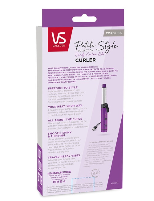 VS Sassoon Petite Style Cordless Curler, VSX320A product photo View 03 L