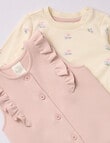 Little Bundle Forest Friends Dungaree and Tee Set, 2-Piece, Pink product photo View 03 S