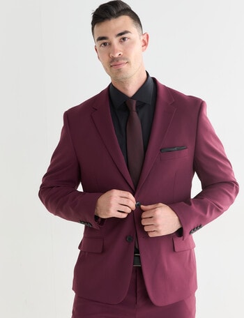 Laidlaw + Leeds Tailored Jacket, Burgundy product photo