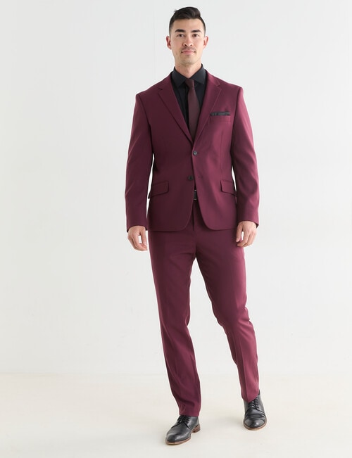 Laidlaw + Leeds Tailored Jacket, Burgundy product photo View 03 L