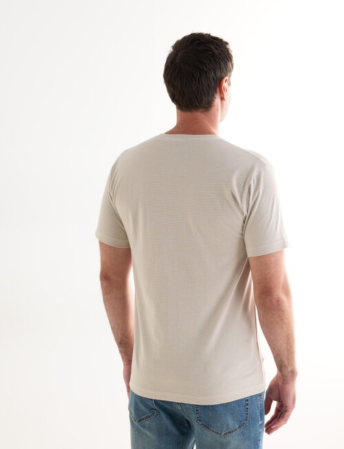 Chisel Ultimate Crew Neck Tee, Stone Marle Stripes product photo View 02 L