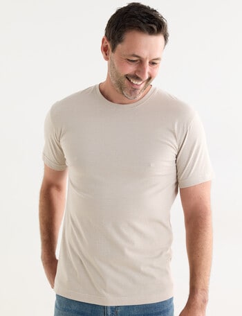 Chisel Ultimate Crew Neck Tee, Stone Marle Stripes product photo