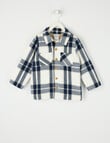 Teeny Weeny Check Shacket, Navy & White product photo