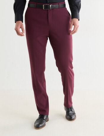 Laidlaw + Leeds Tailored Pant, Burgundy product photo