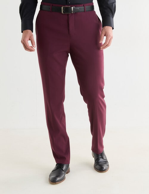 Laidlaw + Leeds Tailored Pant, Burgundy product photo