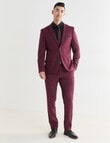 Laidlaw + Leeds Tailored Pant, Burgundy product photo View 03 S
