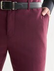 Laidlaw + Leeds Tailored Pant, Burgundy product photo View 04 S