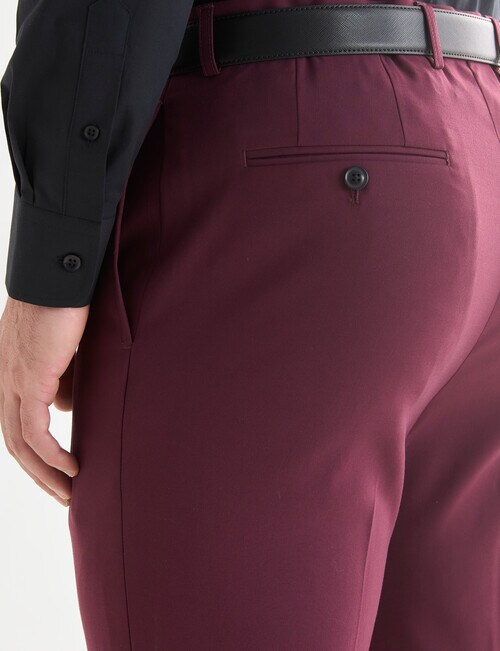 Laidlaw + Leeds Tailored Pant, Burgundy product photo View 05 L