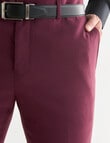 Laidlaw + Leeds Lale Tailored Pant, Burgundy product photo View 04 S