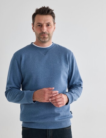 Chisel Fashion Fleece Crew Sweatshirt, Blue Marle product photo