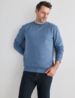 Chisel Fashion Fleece Crew Sweatshirt, Blue Marle product photo View 05 S