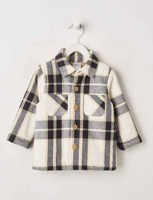 Teeny Weeny Check Shacket, Charcoal product photo
