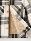 Teeny Weeny Check Shacket, Charcoal product photo View 02 S