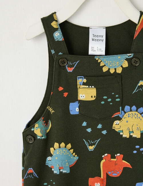Teeny Weeny Dino Overall, Green product photo View 02 L