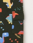 Teeny Weeny Play Time Dino Fleece Trackpant, Green product photo View 02 S